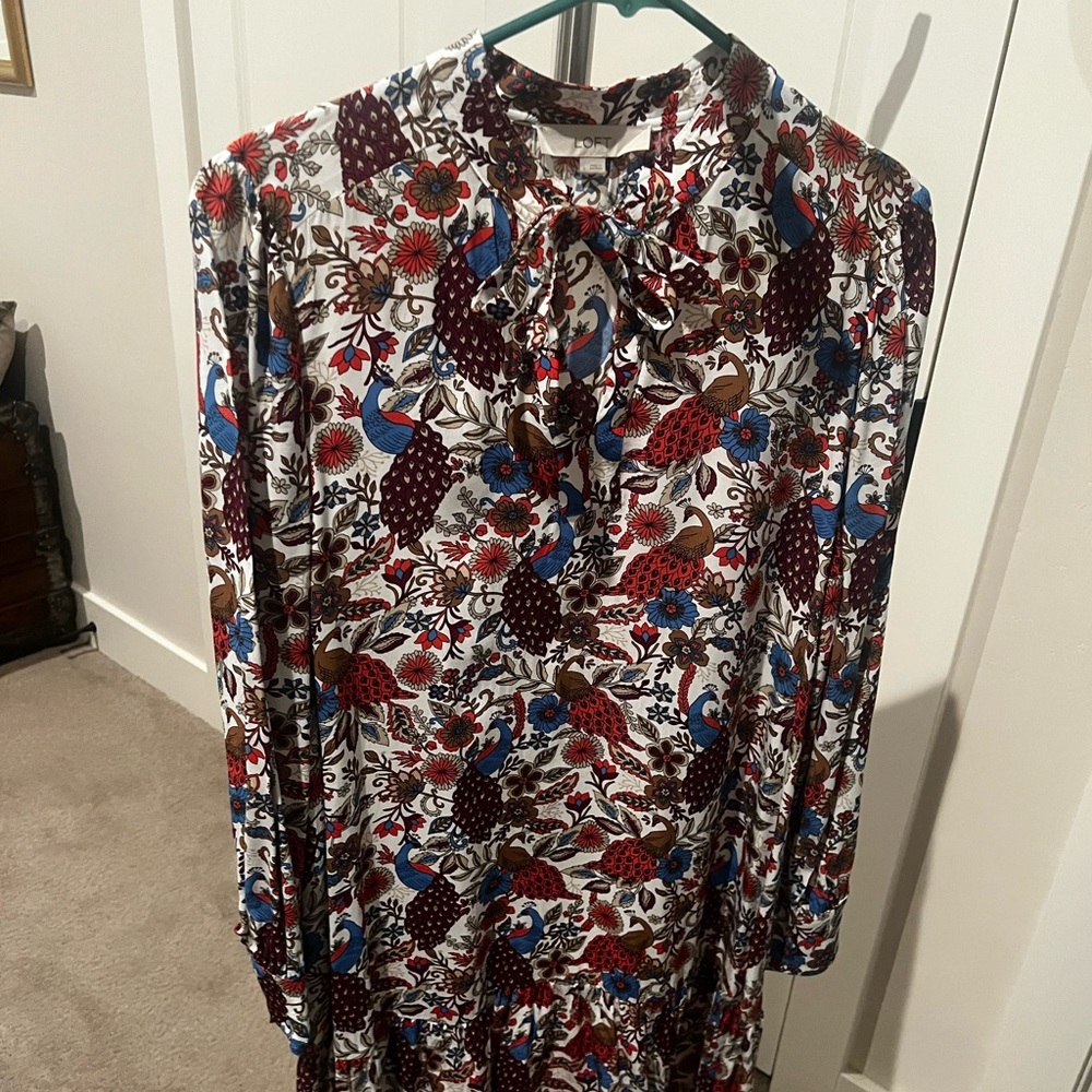 LOFT Colorful Floral Dress